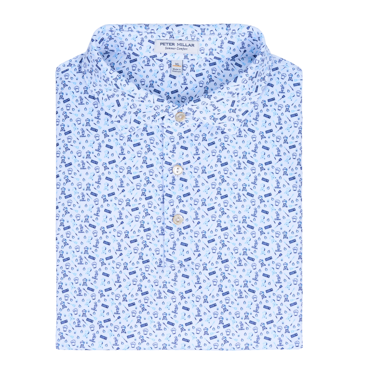 Weber x Peter Millar Polo - Blue