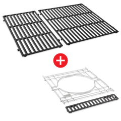 WEBER CRAFTED Porcelain-Enameled Cast-Iron Cooking Grates & Frame Kit - GENESIS 300 series